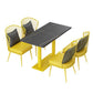 Industrial Dining Table Black Sintered Stone Table with Yellow Metal Base for Dining Room Clearhalo ' dining_table' 'Dining Tables & Seating' 'Dining Tables' 'furn' 'furn_dining_table' 'Furniture' 'furniture_dining_table' 'Kitchen & Dining Furniture' 'kitchen&dining_furn' 'kitchen' 'kitchen_dining_table' 1200x1200_a903bf5c-ef37-48eb-864e-25a0413f46ac
