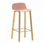 Contemporary Indoor Low Back Armless Bar Stools with Metal Legs
