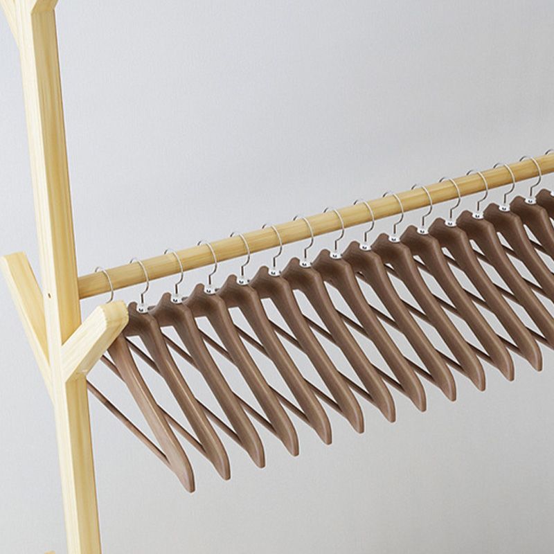 Modern At Rack Prachtige vaste houten kledinghanger met Castors