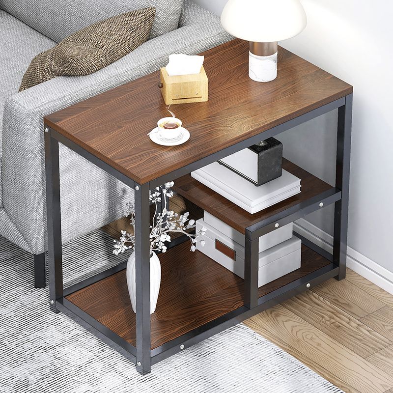 Industrial Rectangular Corner Table Metal Side End Snack Table Clearhalo 'Coffee & Accent Tables' 'End & Side Tables' 'end_side_tables' 'furn' 'furn_end_side_tables' 'Furniture' 'Living Room Furniture' 1200x1200_a906a9a6-5232-4497-9b5d-6b7893105960