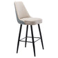 Contemporary Metal Leather Bar Stools Bristol Barstool with Iron Legs and Low Back Clearhalo 'Bar Furniture' 'Bar Stools' 'bar_stools' 'furn' 'furn_bar_stools' 'furniture_bar_stools' 'Kitchen & Dining Furniture' 'kitchen&dining_furn' 'kitchen' 'kitchen_furn' Furniture' 1200x1200_a9073796-643c-4628-a33f-8f32b14d3a55