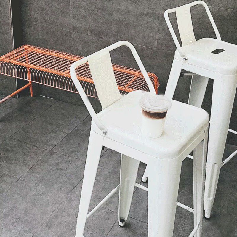 Industrial Style Armless Barstool Iron Counter Stools with Pedal for Coffee Shop Clearhalo 'Bar Furniture' 'Bar Stools' 'bar_stools' 'furn' 'furn_bar_stools' 'furniture_bar_stools' 'Kitchen & Dining Furniture' 'kitchen&dining_furn' 'kitchen' 'kitchen_furn' Furniture' 1200x1200_a9078f25-9369-4a32-8297-cf0c361658b7