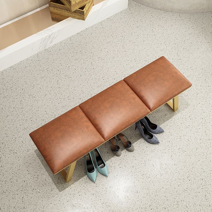 Mid-Century Modern Upholstered Bench Bedroom Rectangle Seating Bench with Legs Clearhalo 'Benches' 'Chairs & Seating' 'furn' 'furn_benches' 'Furniture' 'Living Room Furniture' 1200x1200_a9082690-1071-4e90-a9a0-2e00f20b9fd0