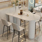 White Stone Top Counter-height Pub Table Contemporary Legs Bar Dining Table Clearhalo 'Bar Furniture' 'Bar Tables' 'bar_tables' 'furn' 'furn_bar_tables' 'Furniture' 'Kitchen & Dining Furniture' 1200x1200_a90a9bc7-a84b-457d-8ac3-e3b5ff5d7bbb