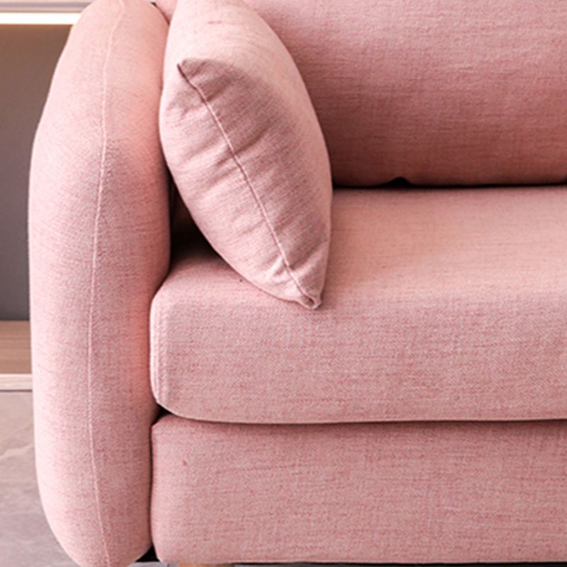 Almohadas de tela de sofá contemporánea de 26 "de ancho asientos estacionarios con almacenamiento