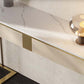 Rectangle Console Table Scratch Resistant with Stone Top for Hall