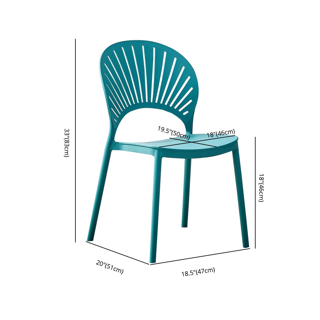 Plastic Modern Style Indoor-Outdoor Chair Open Back Dining Side Chairs Clearhalo ' kitchen&dining_furn' 'Dining Chairs' 'Dining Tables & Seating' 'dining_chair' 'furn' 'furn_dining_chair' 'Furniture' 'furniture_dining_chair' 'Kitchen & Dining Furniture' 'kitchen' 1200x1200_a90ce1aa-335f-489f-a18d-182e40db9d60