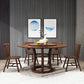 Table ronde moderne en bois massif, avec plateau tournant, pour la maison