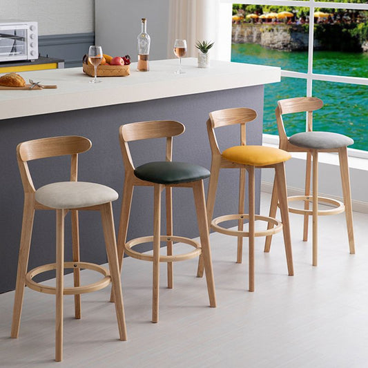 Modern Backrest Armless Counter Stool Wood Household Bar Stool with Cushion Clearhalo 'Bar Furniture' 'Bar Stools' 'bar_stools' 'furn' 'furn_bar_stools' 'furniture_bar_stools' 'Kitchen & Dining Furniture' 'kitchen&dining_furn' 'kitchen' 'kitchen_furn' Furniture' 1200x1200_a90ea832-f7e4-4868-83a7-cac4a5915d7d