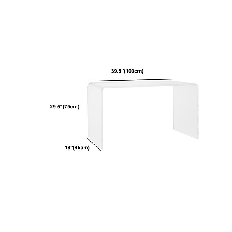 Rectangular Home Office Writing Desk Acrylic Modern Style Office Desk Clearhalo 'furn' 'furn_office_desk' 'Furniture' 'Office Desks' 'Office Furniture' 'office_desk' 1200x1200_a90f25ea-9e60-49f0-ac18-1a70bd8db67c