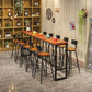 Juego de mesa de Bar Industrial de 1/6/9/11 piezas, mesa de mostrador rectangular de madera de pino con taburetes