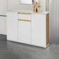 Contemporary Manufactured Wood Dining Server White Adjustable Shelving Sideboard Clearhalo 'buffet_sideboard' 'Buffets & Sideboards' 'furn' 'furn_buffet_sideboard' 'Furniture' 'Kitchen & Dining Furniture' 1200x1200_a910d63c-ccda-4945-beab-b0a39246b7a6