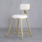Glam Backrest Armless Counter Stool Iron Beauty Shop Bar Stool with Suede Cushion Clearhalo 'Bar Furniture' 'Bar Stools' 'bar_stools' 'furn' 'furn_bar_stools' 'furniture_bar_stools' 'Kitchen & Dining Furniture' 'kitchen&dining_furn' 'kitchen' 'kitchen_furn' Furniture' 1200x1200_a91172e6-fda6-4a0d-9d94-b5c4d93244e1