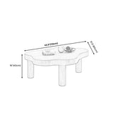 Trova in legno massiccio in stile moderno noce/legno/bianco/teak/tavolino a forma libera nera