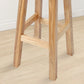 Backless Solid Wood Round Chair Industrial Wooden Counter Chair with 4 Legs