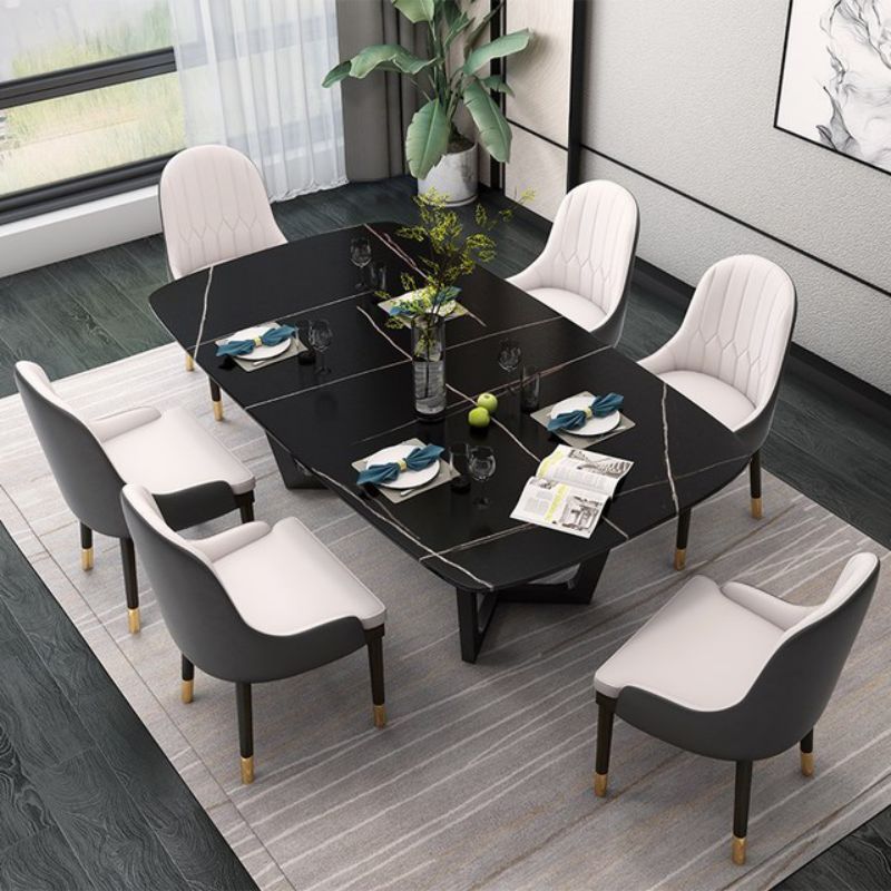 Glam Wood Dining Arm Chairs Faux Leather Dining Room Chairs for Home Use Clearhalo ' kitchen&dining_furn' 'Dining Chairs' 'Dining Tables & Seating' 'dining_chair' 'furn' 'furn_dining_chair' 'Furniture' 'furniture_dining_chair' 'Kitchen & Dining Furniture' 'kitchen' 1200x1200_a9171c23-f88a-4664-ac62-9eed46dfbd06