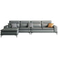 Scandinavian 32.28 " H Faux Leather Square Arm Sofa for Living Room Clearhalo 'furn' 'furn_sectionals' 'Furniture' 'Living Room Furniture' 'Sectionals' 1200x1200_a917bcc8-6cc6-40ae-818f-e08bb79caf77