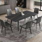Rectangular Sintered Stone Dining Table Modern Furniture with 4 Legs in Matte Finish Clearhalo 'Dining Tables & Seating' 'Dining Tables' 'dining_table' 'furn' 'furn_dining_table' 'Furniture' 'furniture_dining_table' 'Kitchen & Dining Furniture' 'kitchen' 'kitchen_dining_table' 1200x1200_a918cc09-314c-4887-904b-cbdaadeabf8a