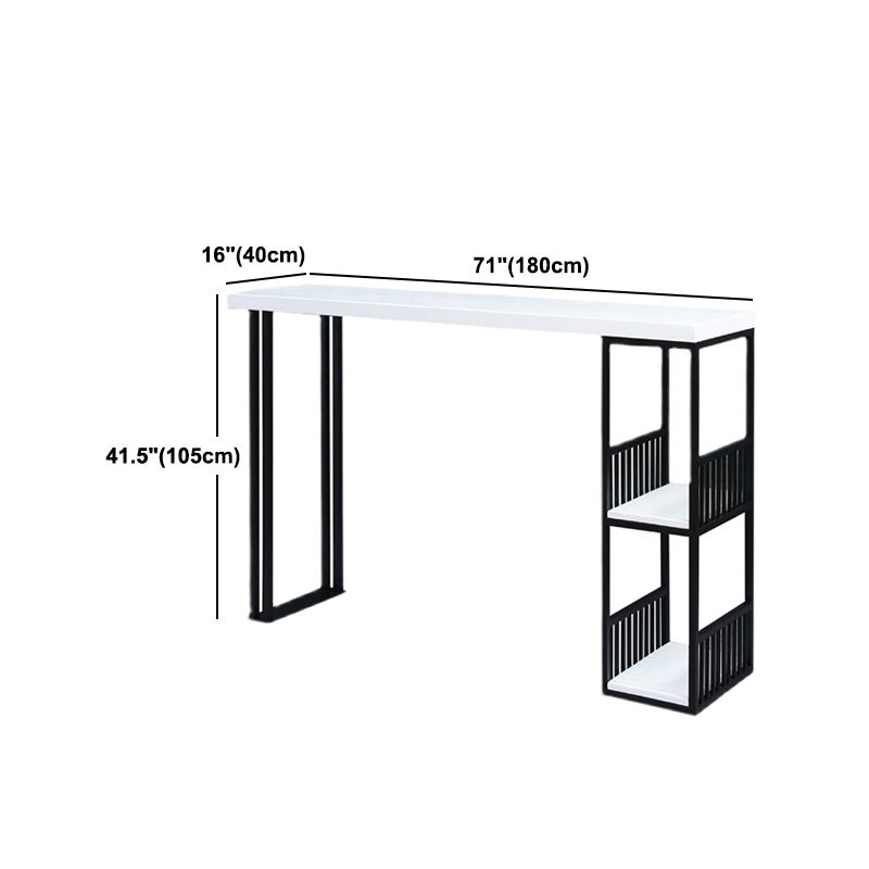 Industrie Bistro Bar Schreibtisch mit Aufbewahrung Wohnzimmer Holz und Metall Bistro Bar Tisch