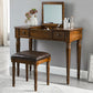 Traditional Vanity Dressing Table Solid Wood 2-Drawer Makeup Vanity Desk Clearhalo 'Bedroom Furniture' 'furn' 'furn_makeup_vanities' 'Furniture' 'Makeup Vanities' 'makeup_vanities' 1200x1200_a91a4087-1ed8-49fe-8be8-53c6f3282cd0