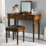 Traditional Vanity Dressing Table Solid Wood 2-Drawer Makeup Vanity Desk Clearhalo 'Bedroom Furniture' 'furn' 'furn_makeup_vanities' 'Furniture' 'Makeup Vanities' 'makeup_vanities' 1200x1200_a91a4087-1ed8-49fe-8be8-53c6f3282cd0