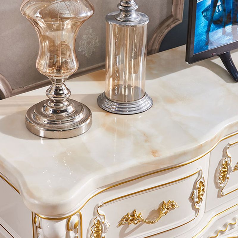 Glam Media Console Open Storage TV Stand Console with 4 Drawers Clearhalo 'furn' 'furn_tv_stands_entertainment_centers' 'Furniture' 'Living Room Furniture' 'TV Stands & Entertainment Centers' 'TV Stands & Media Storage Furniture' 'tv_stands_entertainment_centers' 1200x1200_a91aa647-1679-4840-af97-ed5829764648