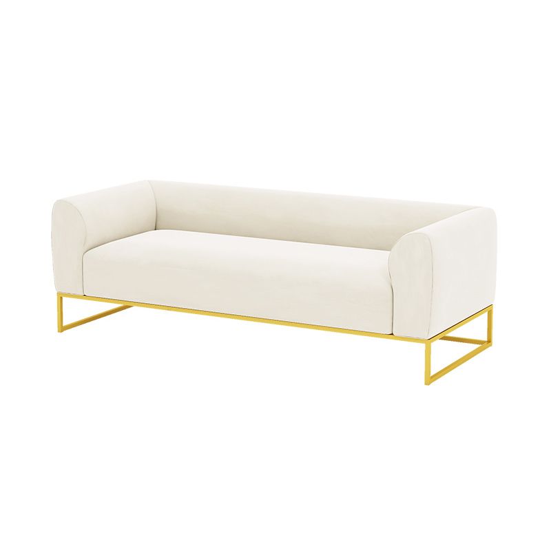 Modern 27.55" H Wood Frame Tuxedo Arm Sofa in White for Living Room Clearhalo 'furn' 'furn_sofas' 'Furniture' 'Living Room Furniture' 'Sofa' 'sofas' 1200x1200_a91b2a45-a06e-4526-8b89-c3adb7cb2af2