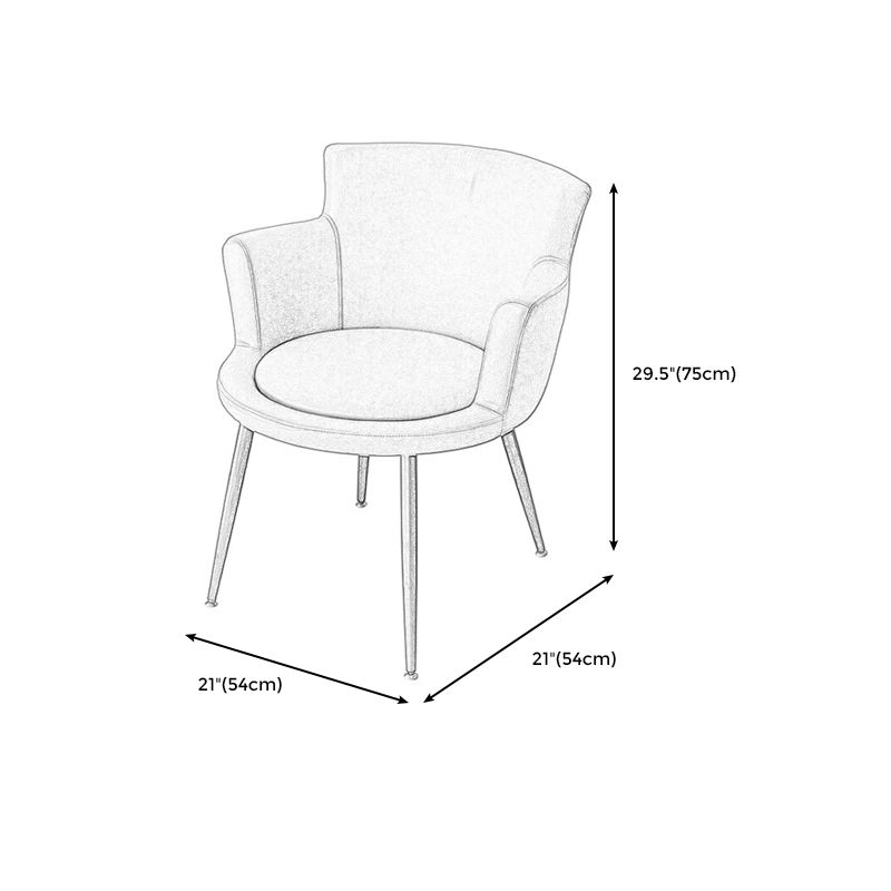 Faux Leather Chair 21.2" L x21.2" W x29.5" H Arms Included Chair Clearhalo 'Accent Chairs' 'accent_chairs' 'Chairs & Seating' 'furn' 'furn_accent_chairs' 'Furniture' 'furniture_accent_chairs' 'Living Room Furniture' 1200x1200_a91e49d4-4223-405d-b8ac-d204acb7ae21