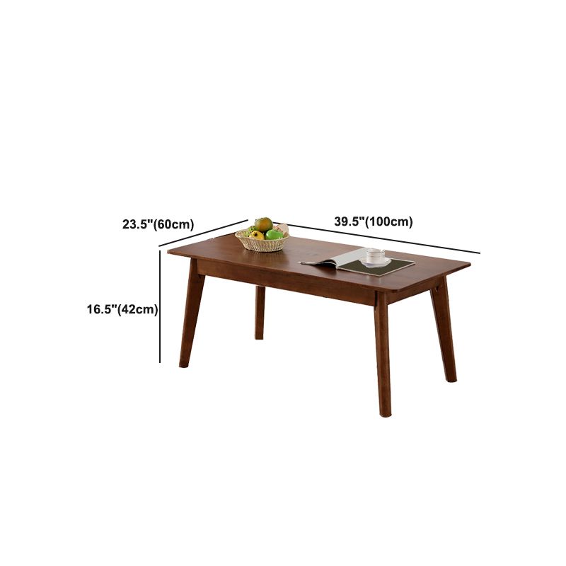 Rechthoekig/vierkante 4 poten Basis massief houten tafel Noordse stijl salontafel