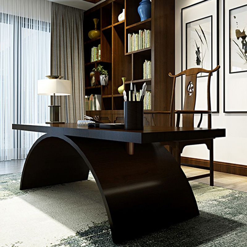 Escritorio de escritura rectangular marrón de 30 pulgadas H escritorio de oficina para casa