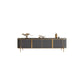 Enclosed Storage Media Console Glam TV Stand Console for Living Room