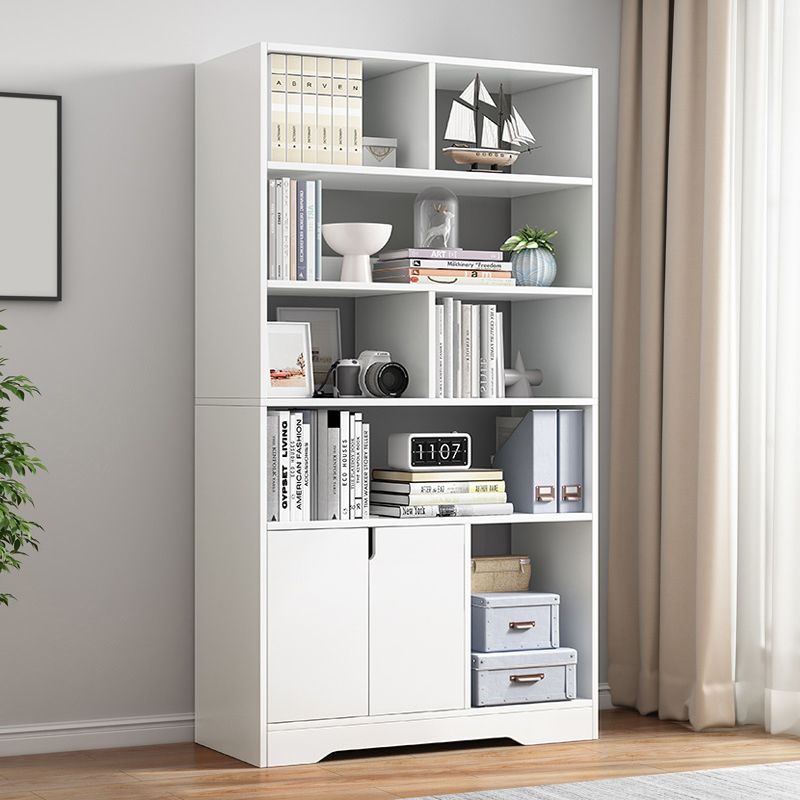 Floor Standard Bookshelf with Drawer Living Room Wooden Bookcase Rack Shelf