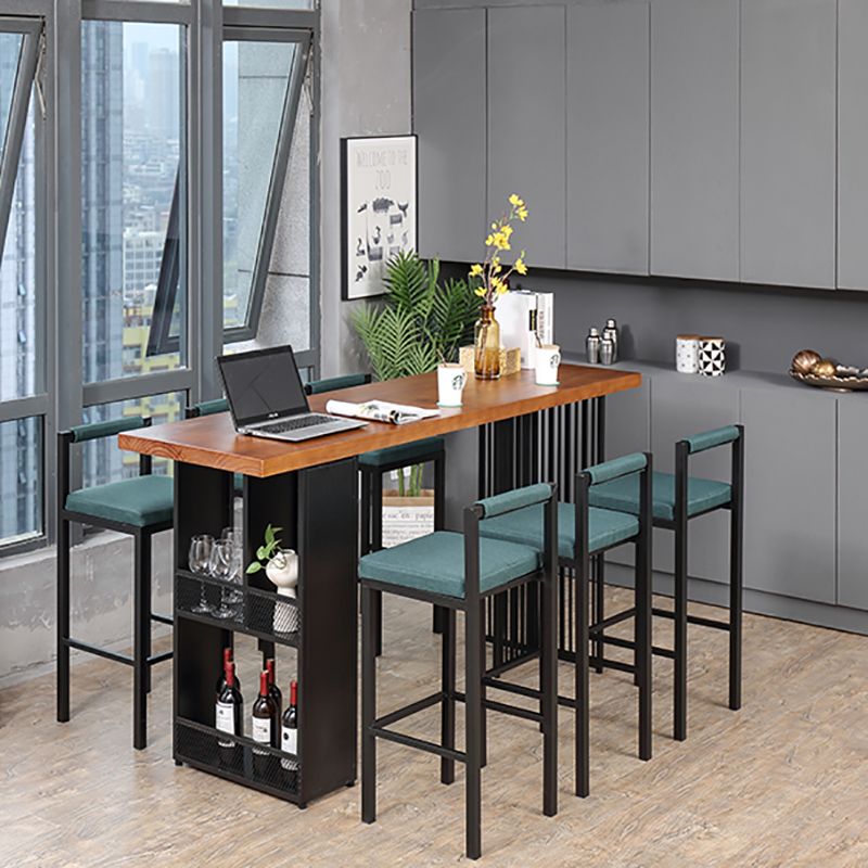 Solid Wood Bar Pub Table Set 1/2/7 Pieces Bar Table and Stools Clearhalo 'Bar Furniture' 'furn' 'furn_home_bar_bar_sets' 'Furniture' 'Home Bars & Bar Sets' 'home_bar_bar_sets' 'Kitchen & Dining Furniture' 1200x1200_a920492a-e93b-438d-b954-fea268dfe149