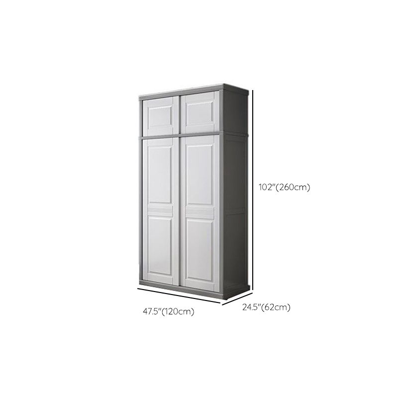 Rubberwood Wardrobe Cabinet with Shelves Modern Wardrobe Closet
