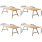 Contemporary Rectangle Dining Table Pine Solid Wood Table with Double Pedestal Clearhalo ' dining_table' 'Dining Tables & Seating' 'Dining Tables' 'Furniture' 'furniture_dining_table' 'Kitchen & Dining Furniture' 'kitchen&dining_furn' 'kitchen' 'kitchen_dining_table' 1200x1200_a9218014-6bfb-4c47-b25b-b6b1e0a88b99