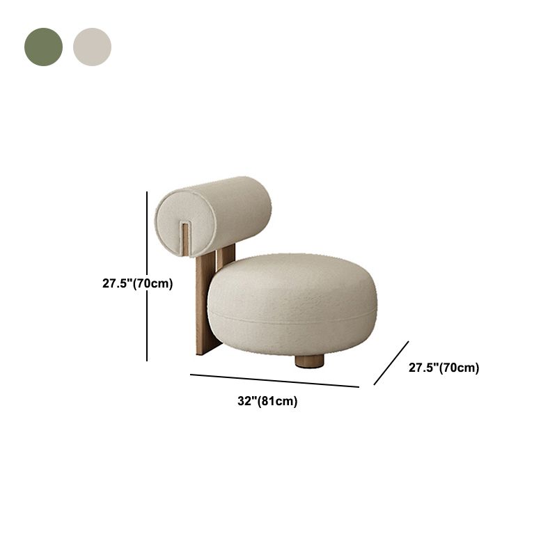 Sofá sin brazo sin brazo de lana contemporánea para sala de estar, apartamento