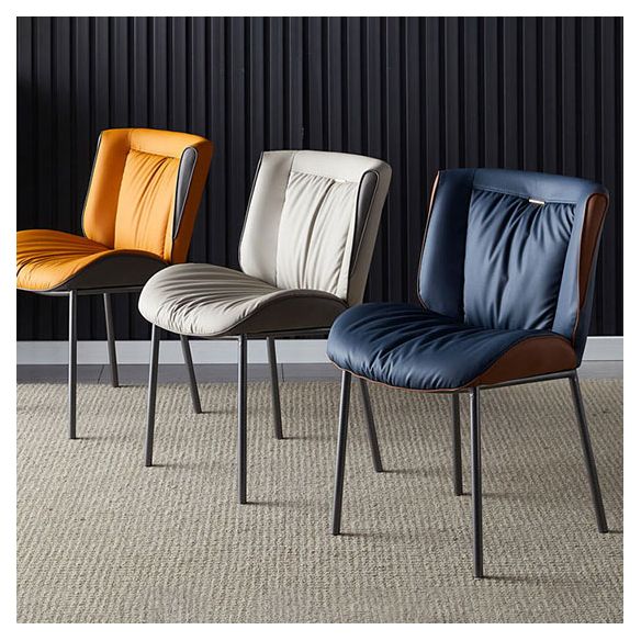 Indoor Industrial Side Chair Solid Back Metal Upholstered Dining Room Chair Clearhalo ' kitchen&dining_furn' 'Dining Chairs' 'Dining Tables & Seating' 'dining_chair' 'furn' 'furn_dining_chair' 'Furniture' 'furniture_dining_chair' 'Kitchen & Dining Furniture' 'kitchen' 1200x1200_a9229a21-dc67-4462-bf20-69ce60f2a2ff