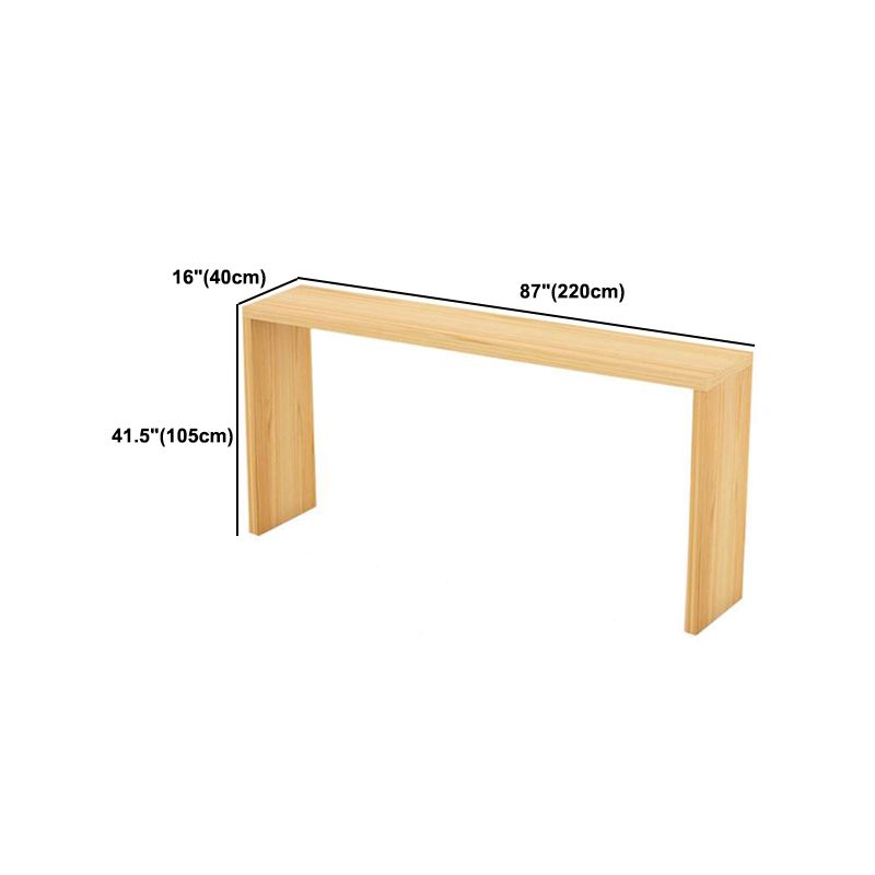 Moderne rechthoek vaste houten staaftafel Set 1/5/9 stukken tegen tafel met rugloze krukken