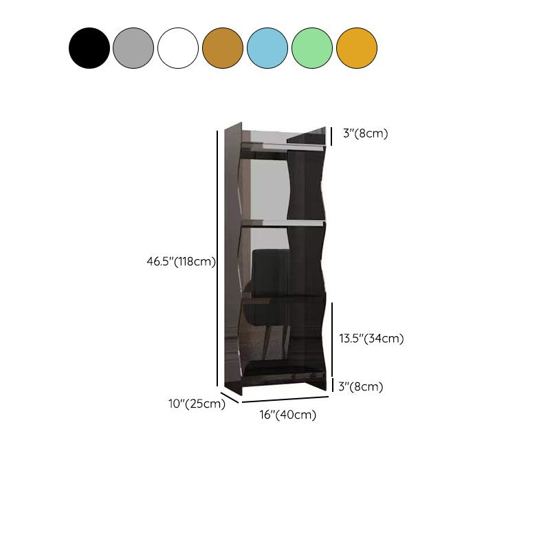 Contemporary Closed Back Bookshelf Acrylic Shelf Bookcase with Shelves Clearhalo 'Bookcases' 'furn' 'furn_bookcases' 'Furniture' 'Office Furniture' 1200x1200_a922de87-9739-46e2-9edf-42bbe76e92d2