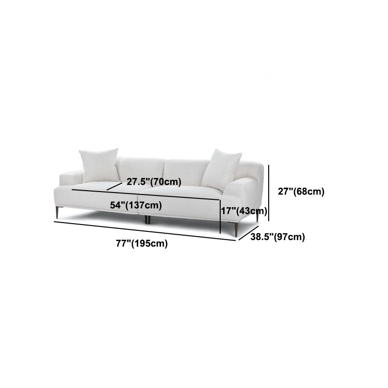 Contemporary Cushions Standard Recessed Arm Sofa  for Living Room