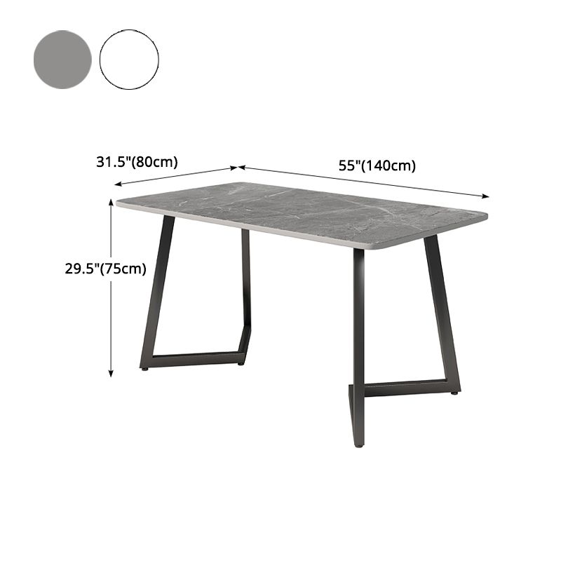 Modern Black Iron Dinette Set 1/2/5/7 Pieces Rectangle Sintered Stone Top Dining Table Set Clearhalo 'Dining Room Sets' 'Dining Tables & Seating' 'dining_room_set' 'furn' 'furn_dining_room_set' 'Furniture' 'furniture_dining_room_set' 'Kitchen & Dining Furniture' 1200x1200_a924e588-c929-453b-8552-e1df3e865ef6