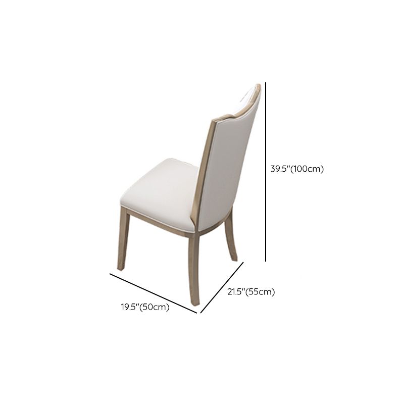 Nordic 1/2/5/7 Pieces Furniture Stone Rectangle Dining Table Set in White