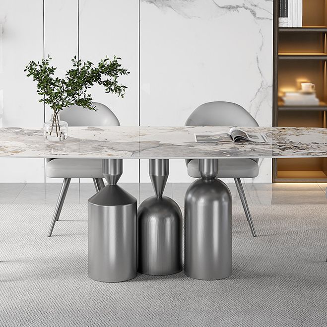 1/3/4/5/7/8 Pieces Dining Chairs Set White Rectangle Shape Sintered Stone Dining Table Set Clearhalo 'Dining Room Sets' 'Dining Tables & Seating' 'dining_room_set' 'furn' 'furn_dining_room_set' 'Furniture' 'furniture_dining_room_set' 'Kitchen & Dining Furniture' 1200x1200_a927e70f-6226-4827-920b-0905afe5b2da