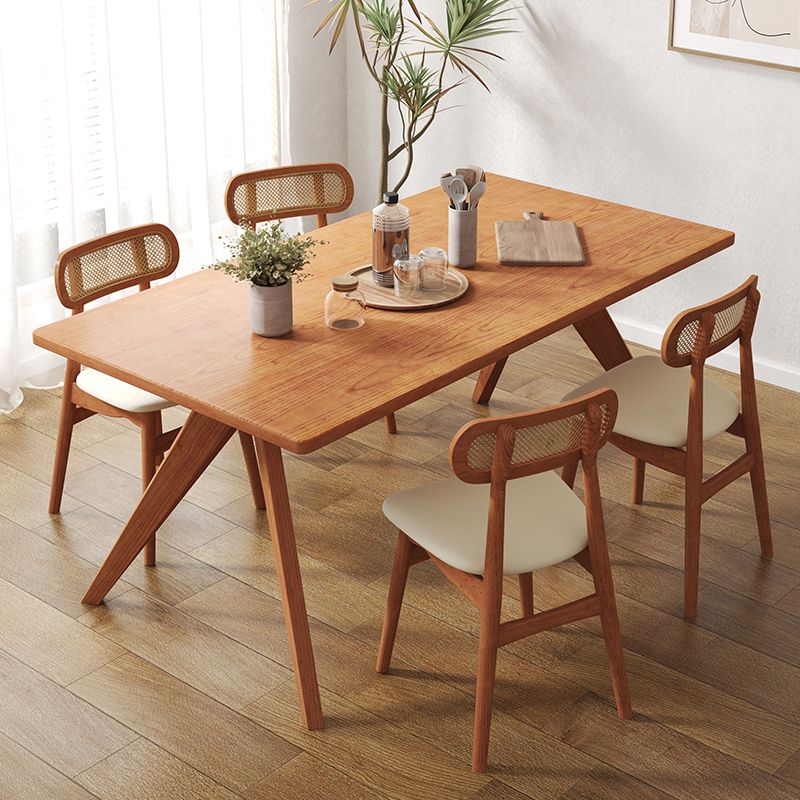 Modern Solid Wood Kitchen Dining Room Home Furniture 4-foot Dinner Table Clearhalo ' dining_table' 'Dining Tables & Seating' 'Dining Tables' 'furn' 'furn_dining_table' 'Furniture' 'furniture_dining_table' 'Kitchen & Dining Furniture' 'kitchen&dining_furn' 'kitchen' 'kitchen_dining_table' 1200x1200_a927f98e-874f-425f-984a-e44e5decfd72