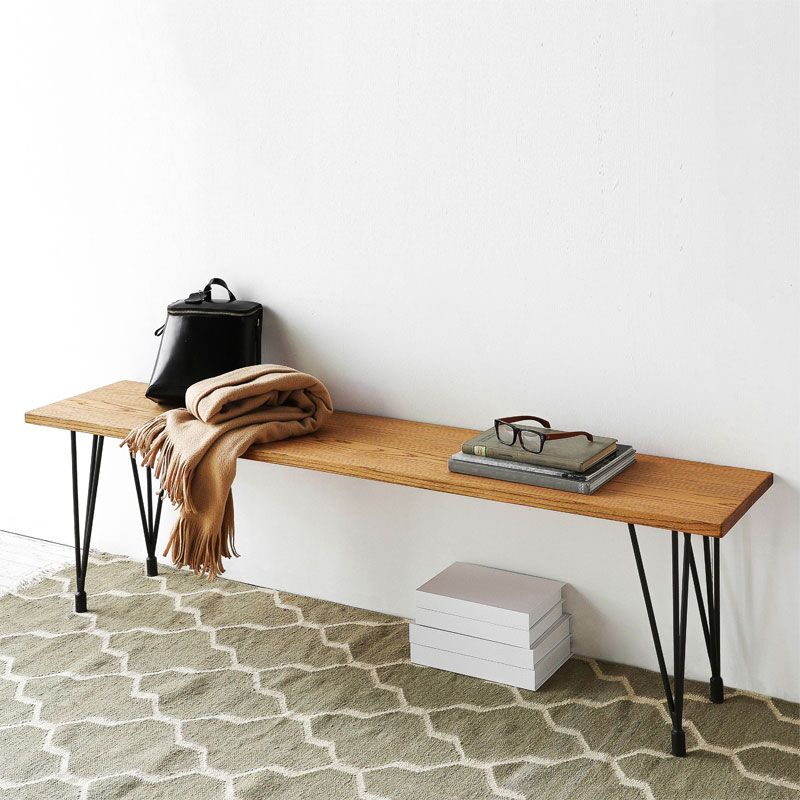 11.7-inch W Solid Wood Bench Modern Bedroom Rectangle Seating Bench Clearhalo 'Benches' 'Chairs & Seating' 'furn' 'furn_benches' 'Furniture' 'Living Room Furniture' 1200x1200_a9281c97-1c59-43e5-8f13-375ca353261b