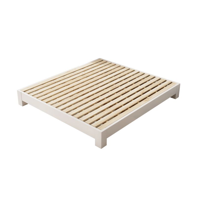 Scandinavian 9.84 " Tall Solid Color Wooden Platform Bed Frame Clearhalo 'Bedroom Furniture' 'Beds' 'furn' 'furn_beds' 'Furniture' 1200x1200_a92849b6-9c12-449c-8063-97652e7227e4