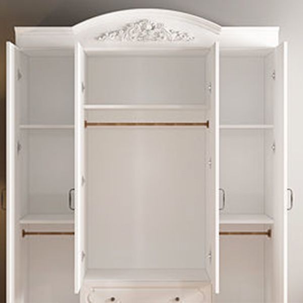 Engineered Wood Wardrobe Closet with Garment Rod White Wardrobe Cabinet Clearhalo 'Armoires & Wardrobes' 'armoires_wardrobes' 'Bedroom Furniture' 'furn' 'furn_armoires_wardrobes' 'Furniture' 1200x1200_a92957ac-ac4e-4ef2-9326-02715af619ef