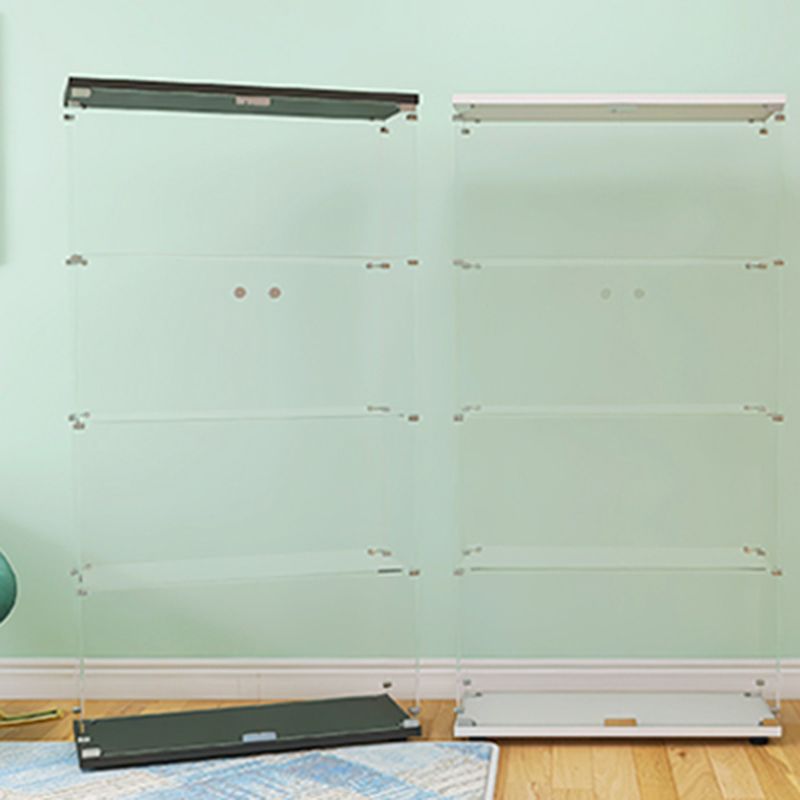 Modern Glass Cabinet Multi-shelf Display Buffet Cabinet with Door for Living Room Clearhalo 'Display & China Cabinets' 'display_china_cabinets' 'furn' 'furn_display_china_cabinets' 'Furniture' 'Kitchen & Dining Furniture' 1200x1200_a92a6efc-ff01-44f9-9037-1952f3643c2b