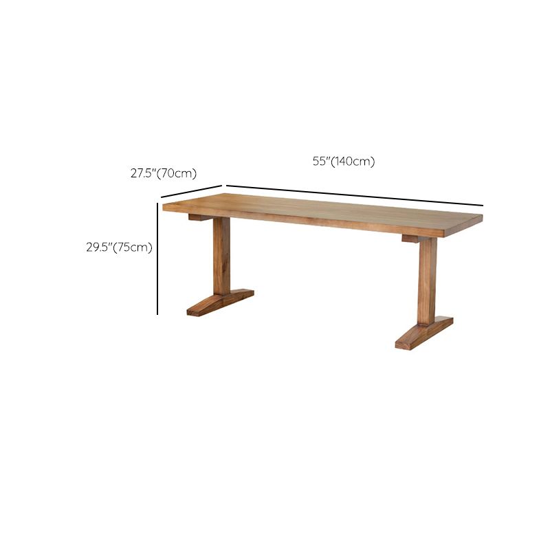 Solid Wood Dining Set 1/4/5 Pcs Rectangle Dining Table and Chair with Arm Clearhalo 'Dining Room Sets' 'Dining Tables & Seating' 'dining_room_set' 'furn' 'furn_dining_room_set' 'Furniture' 'Kitchen & Dining Furniture' 1200x1200_a92ab9f3-9a2c-46c4-9cda-ee50cd506356
