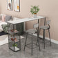 Modern Style Bar Table Stone Storage Top Pub Table for Living Room Clearhalo 'Bar Furniture' 'Bar Tables' 'bar_tables' 'furn' 'furn_bar_tables' 'Furniture' 'Kitchen & Dining Furniture' 1200x1200_a92b6e47-2b9d-416f-a257-fe9e1abb77df